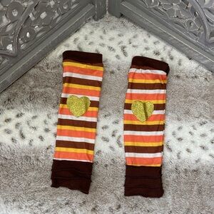 Adorable candy corn leg warmers girls 2T-5T Halloween costume trick or treat
